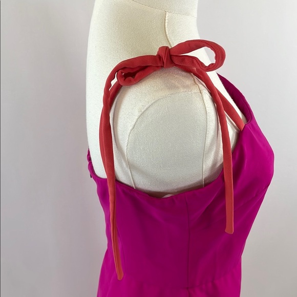 Christian Siriano Pink Tie Shoulder Dress Size 6 - Picture 13 of 15